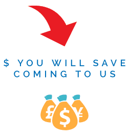 You will save coming to us
