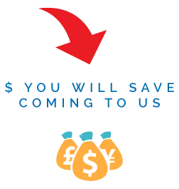 You will save coming to us